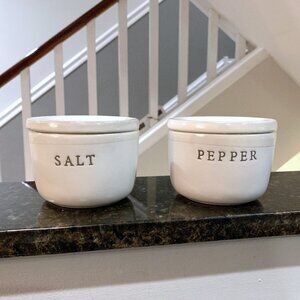Hearth & Hand Magnolia Stoneware Salt and Pepper Cellars NEW Sealed 2021 2023
